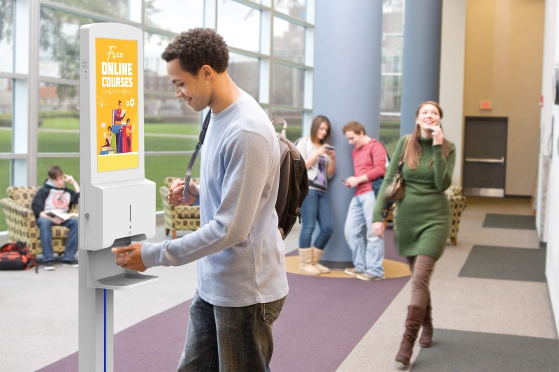 Hand Sanitiser Android Advertising Display with Stand – Education (2)